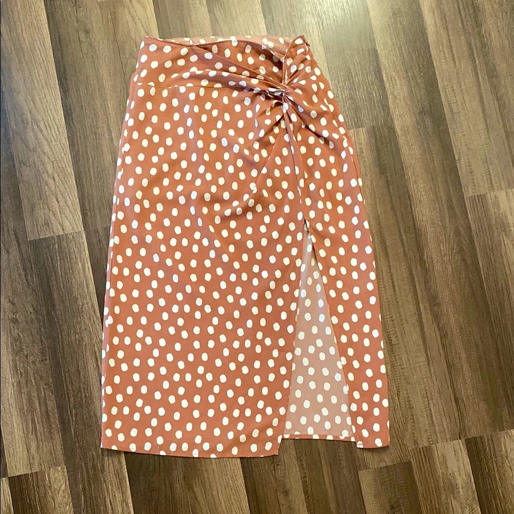 Abercrombie & Fitch | Women’s Polka Dot Midi Skirt Front Slit